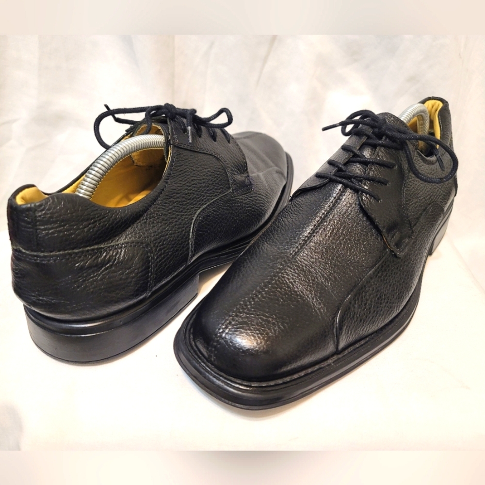Belvedere Black Bay Ridge Leather Men's Dress Shoe Size 10 D